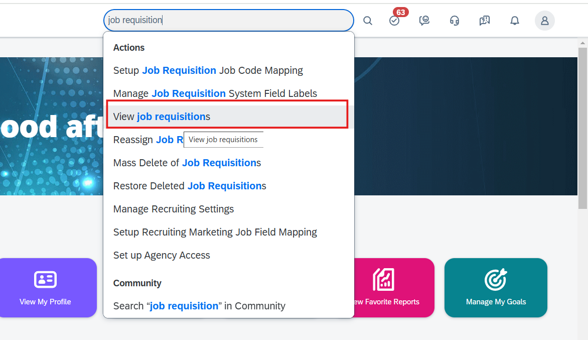 Search View job requisitions