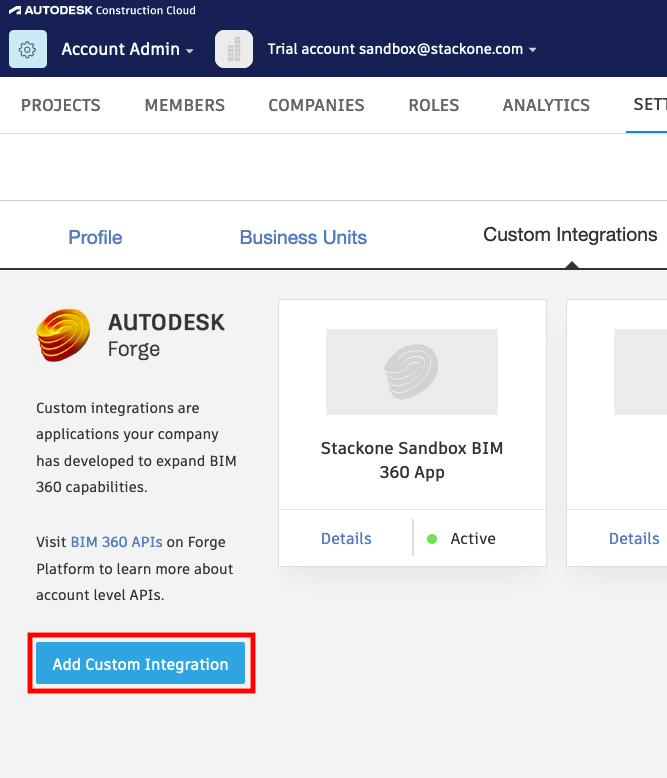 Add Custom Integration