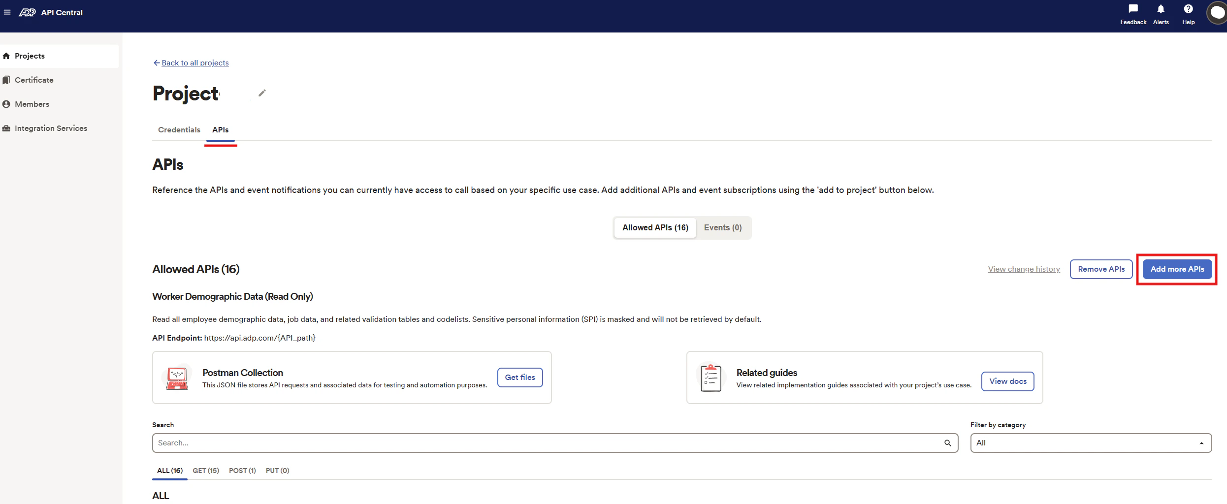 Additional APIs