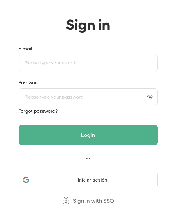 Log in