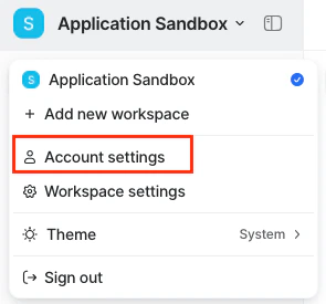 Account settings