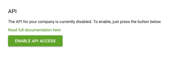 Enable API Access