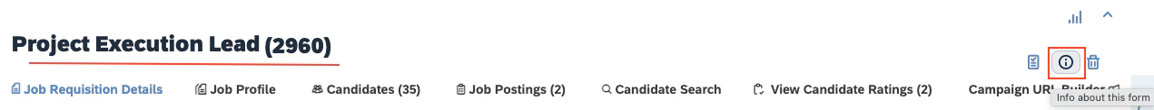 Specific Job Requistion