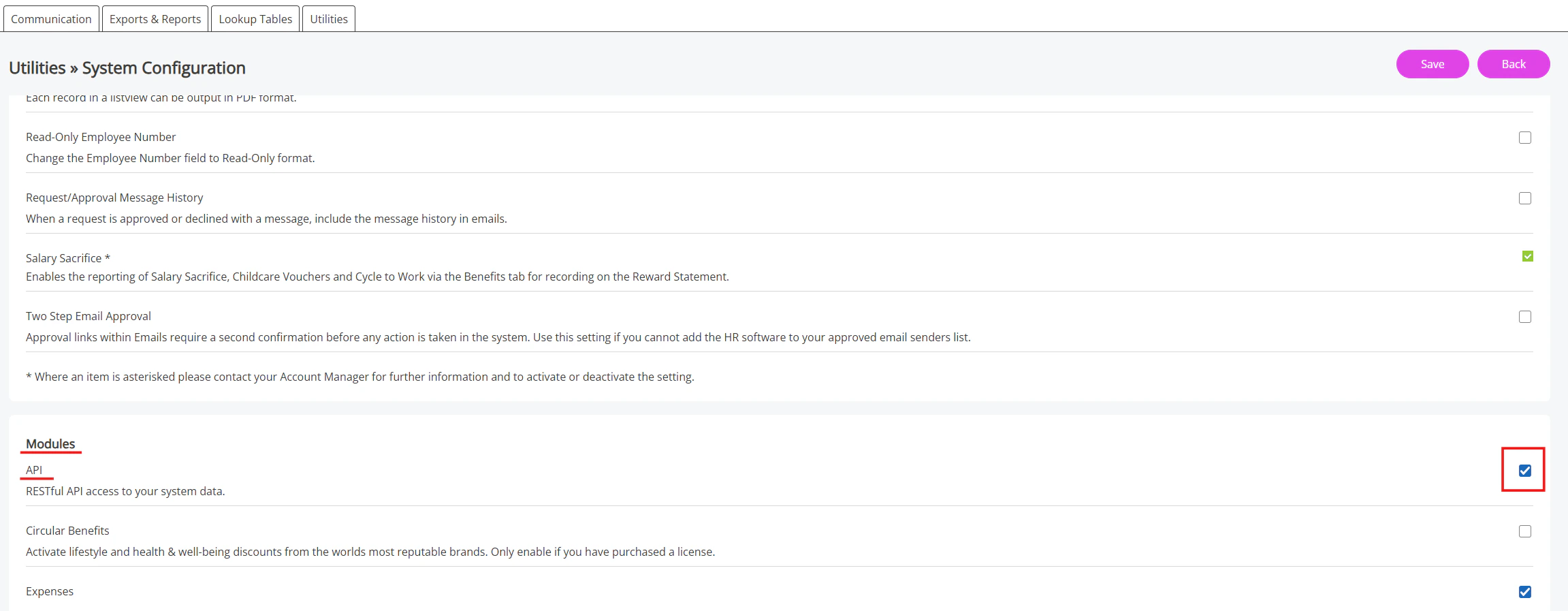 Enable API Access