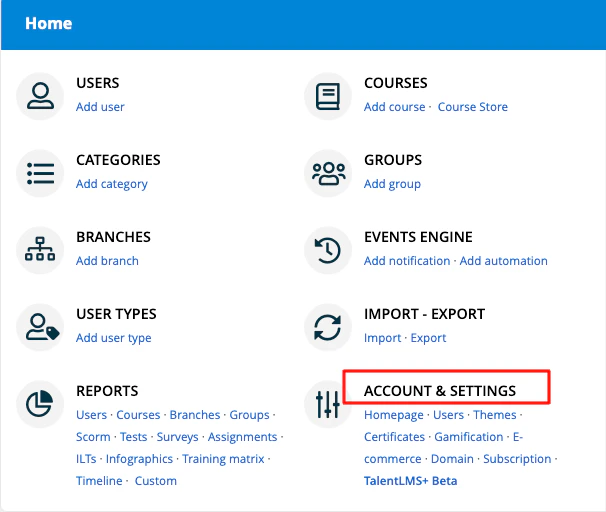 Account & Settings