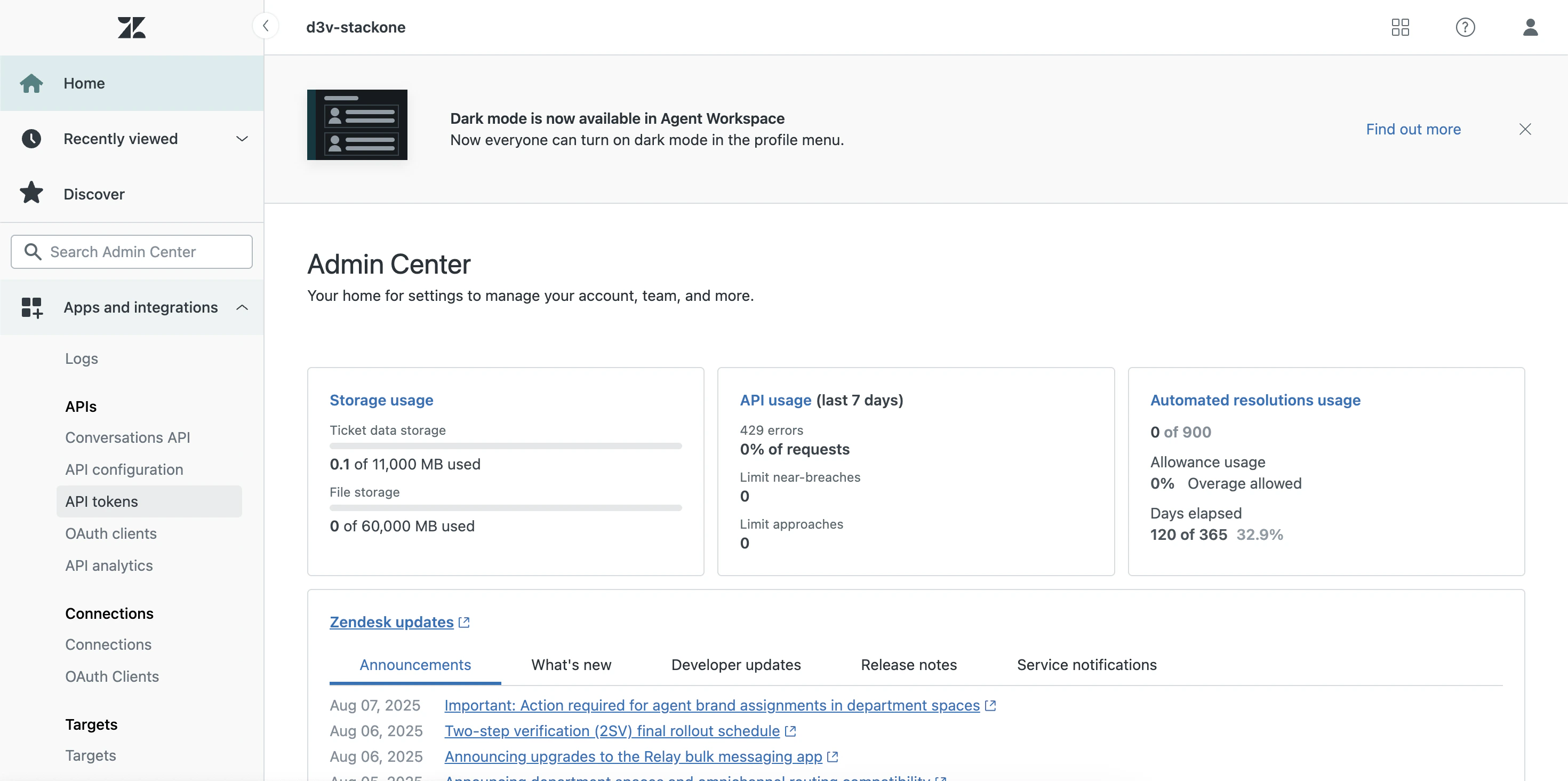 Admin Center
