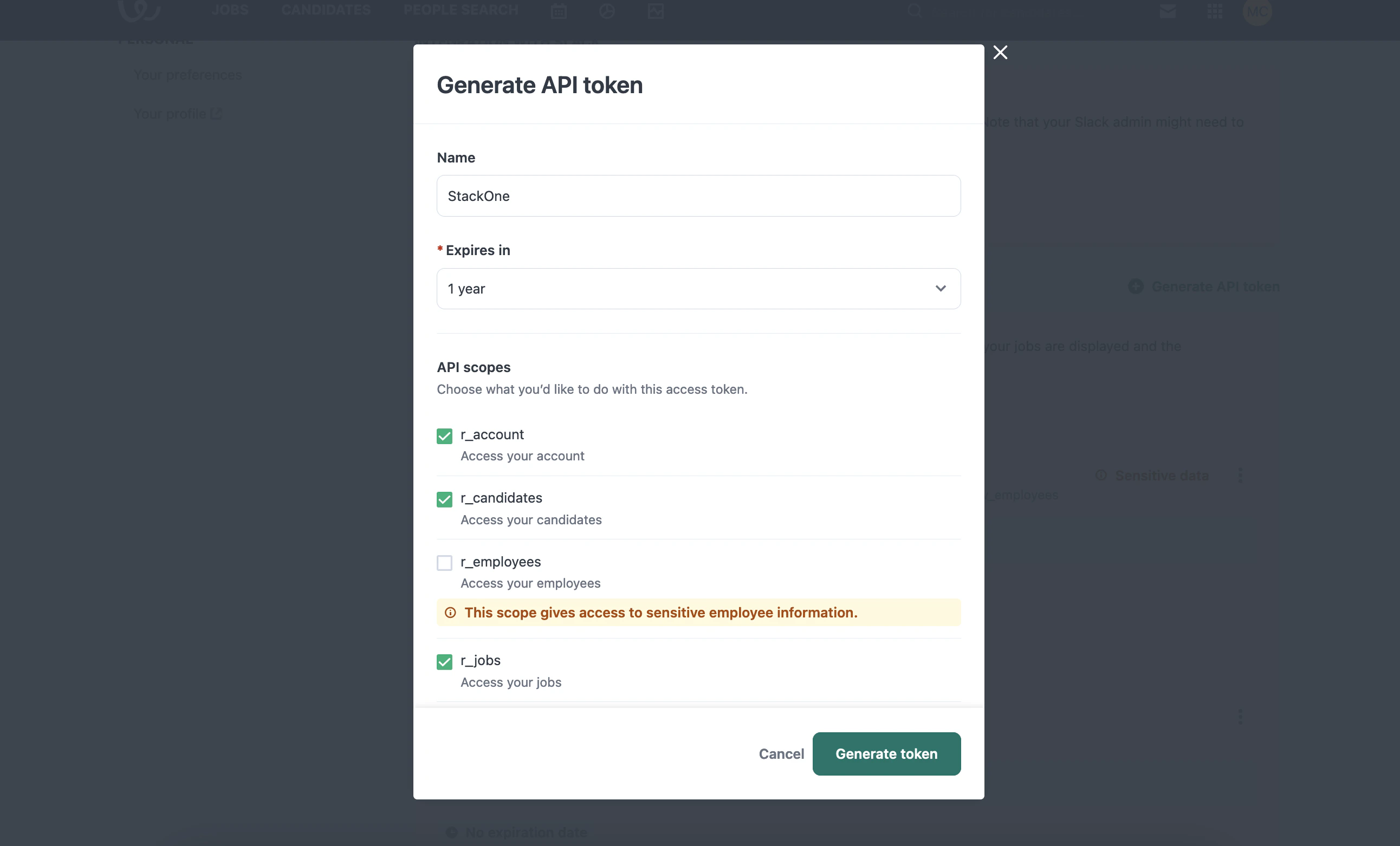 Generate API Token