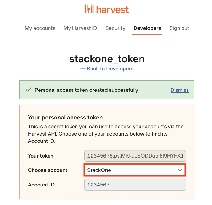 Choose Account