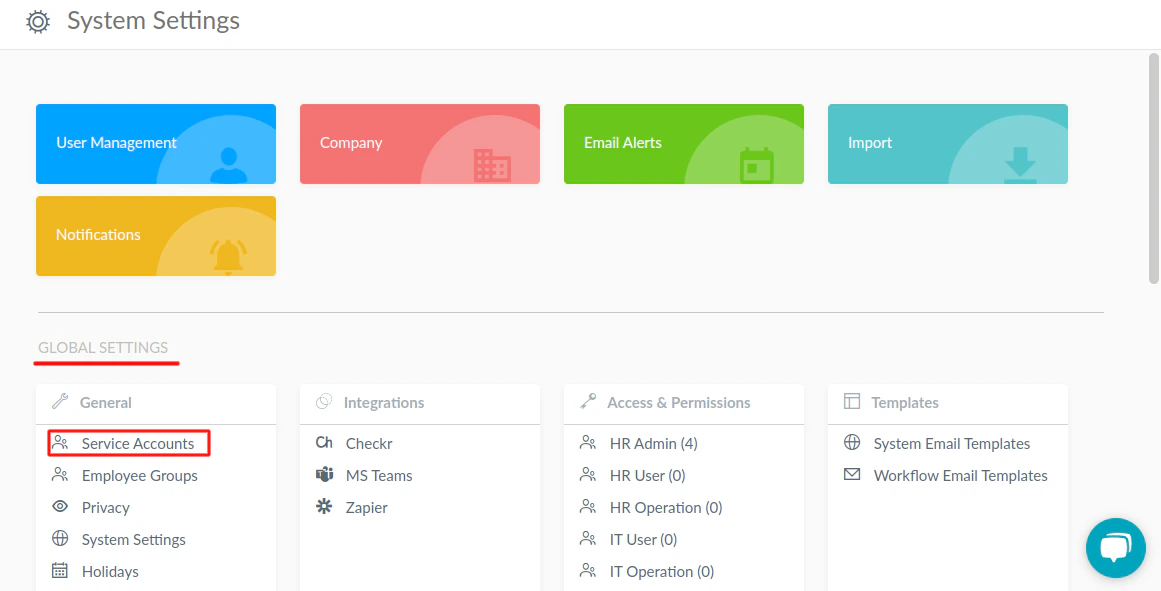 Service Accounts