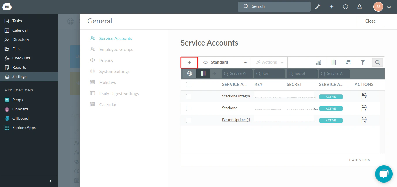 Add Service Account