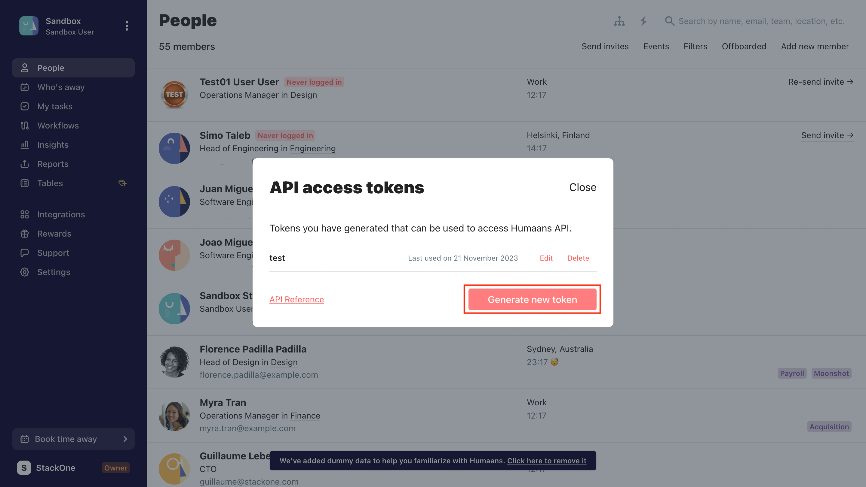 Generate New Token