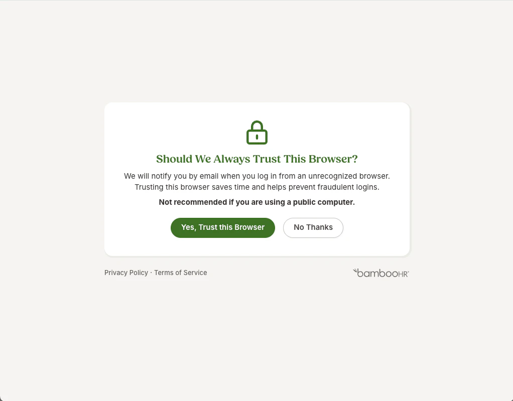 Trust this Browser