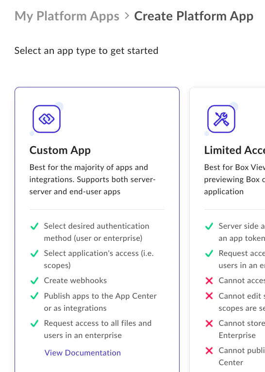 Select App Type