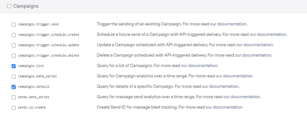 API Key Permissions