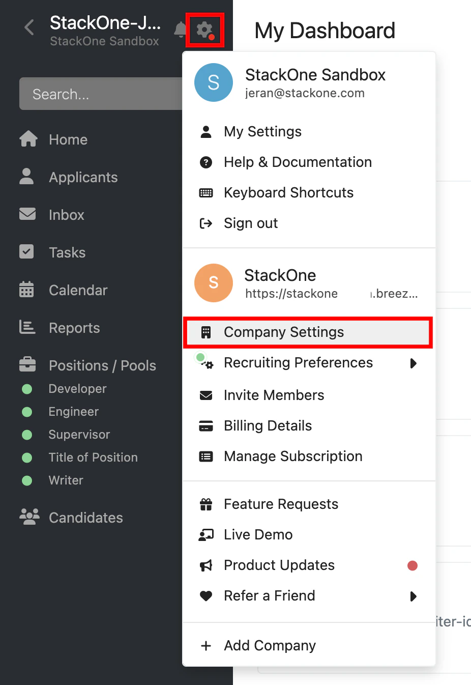 Navigate to Users