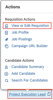 Go to Actions menu