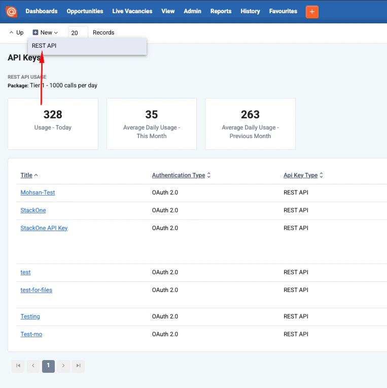 Create API Key