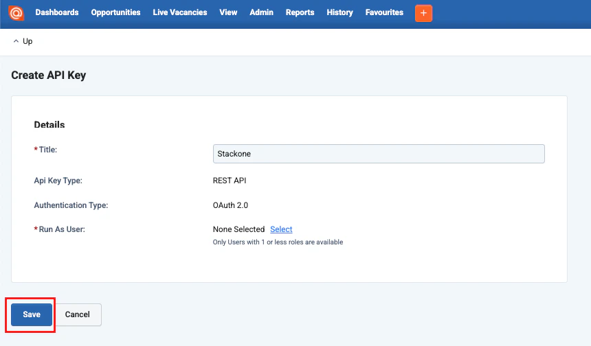 Create API Key