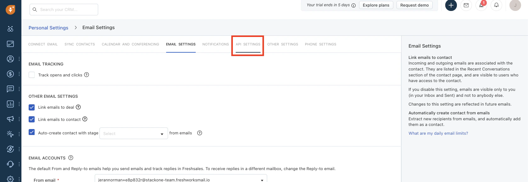 API Settings