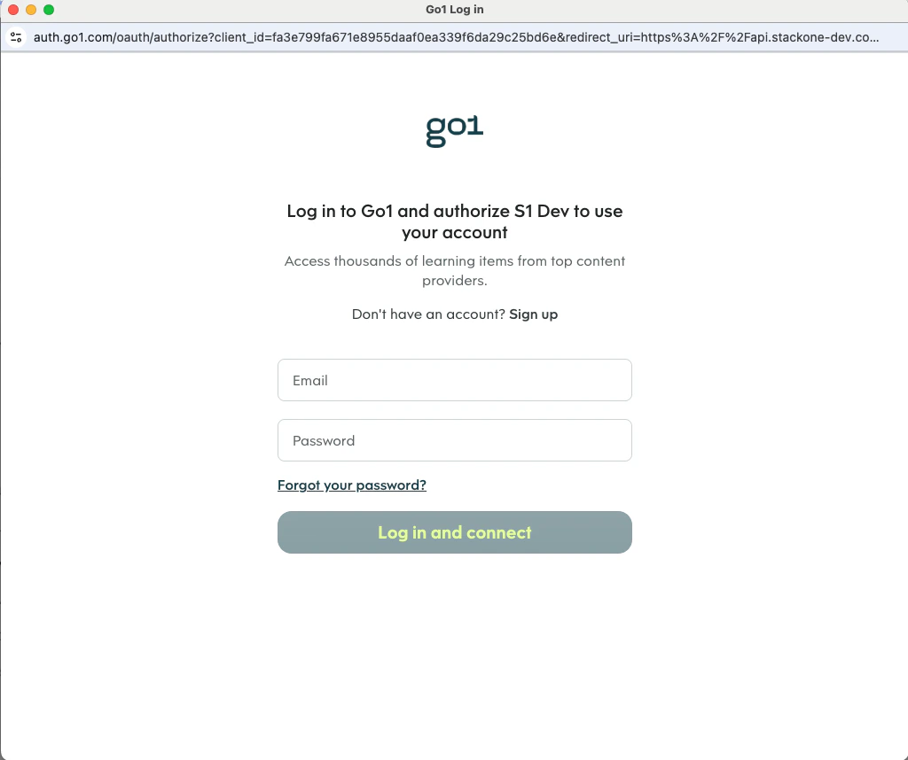 Enter Credentials