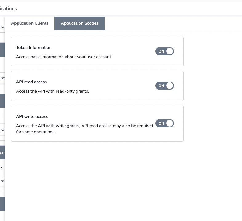 Configure Scopes