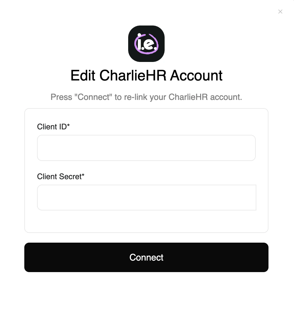 Connect Button