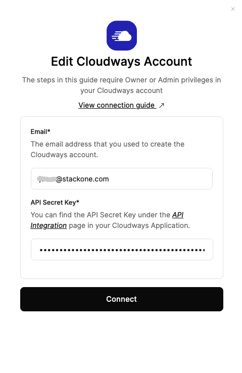 Enter Credentials