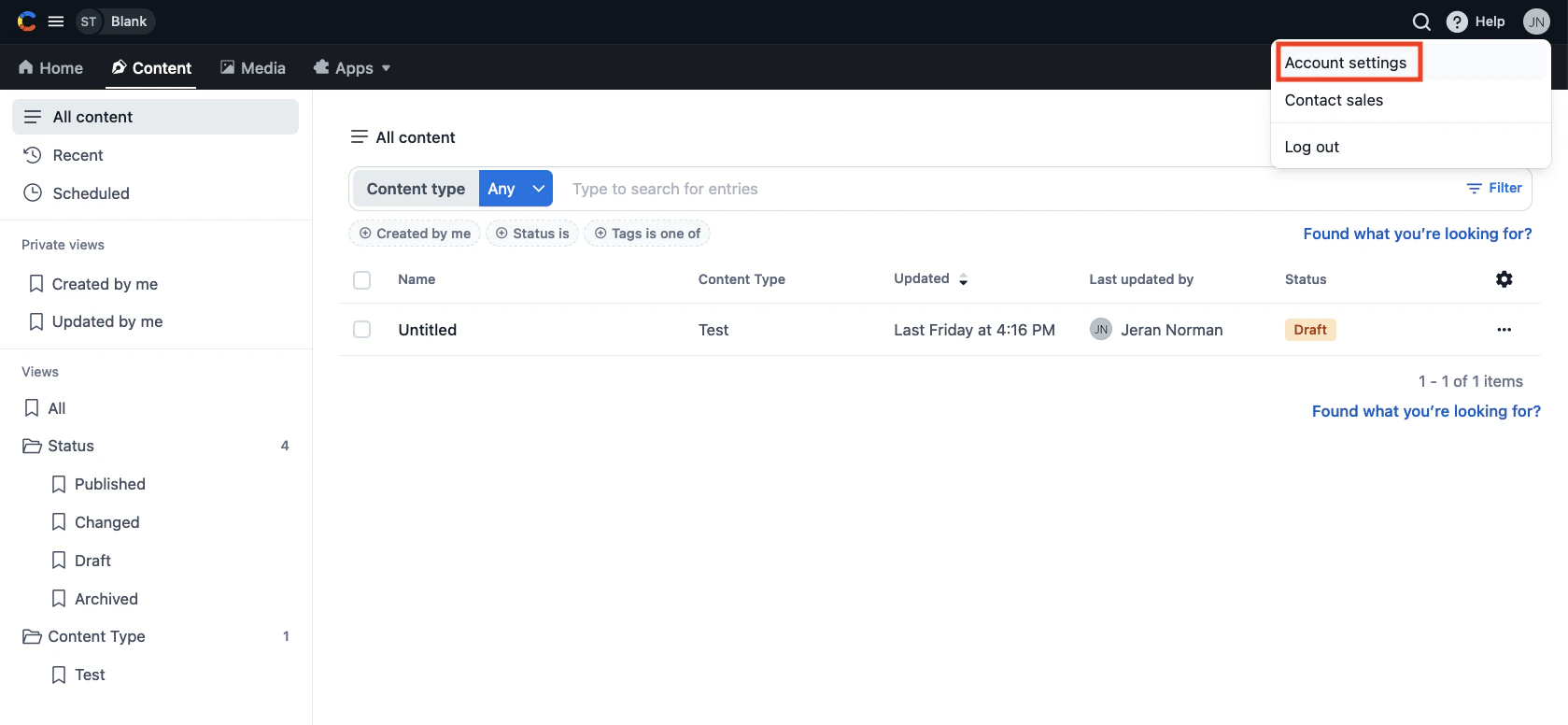 Account Settings