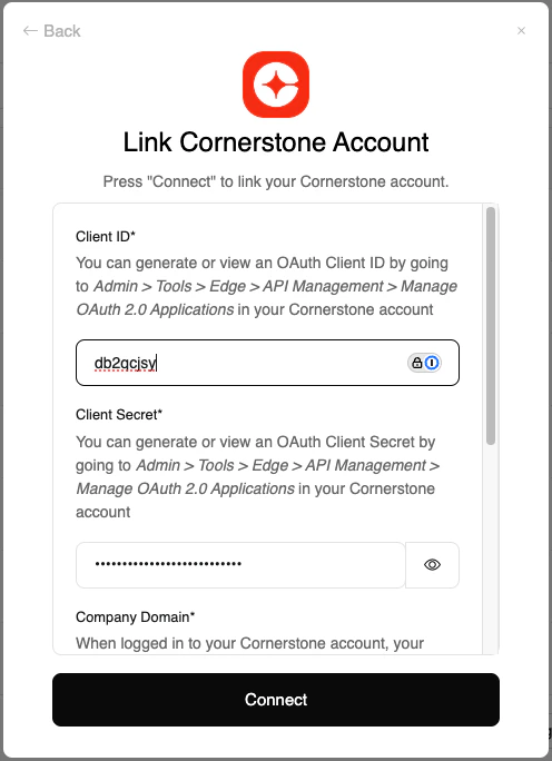 Enter Credentials