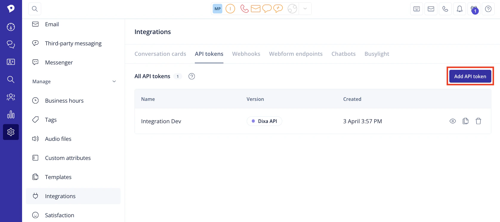 Add API Token