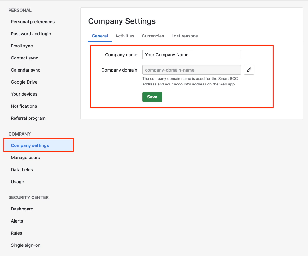 Company details