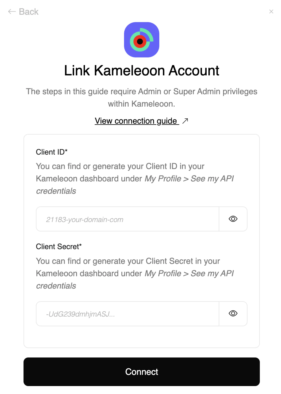 Enter Credentials