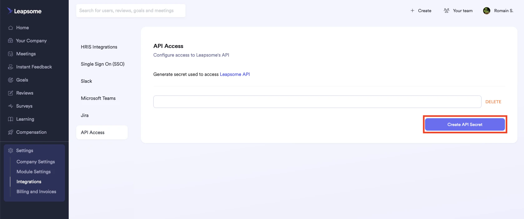 API Secret