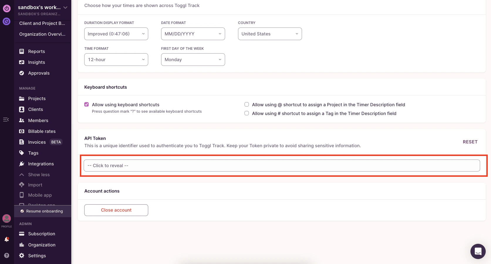 API Token