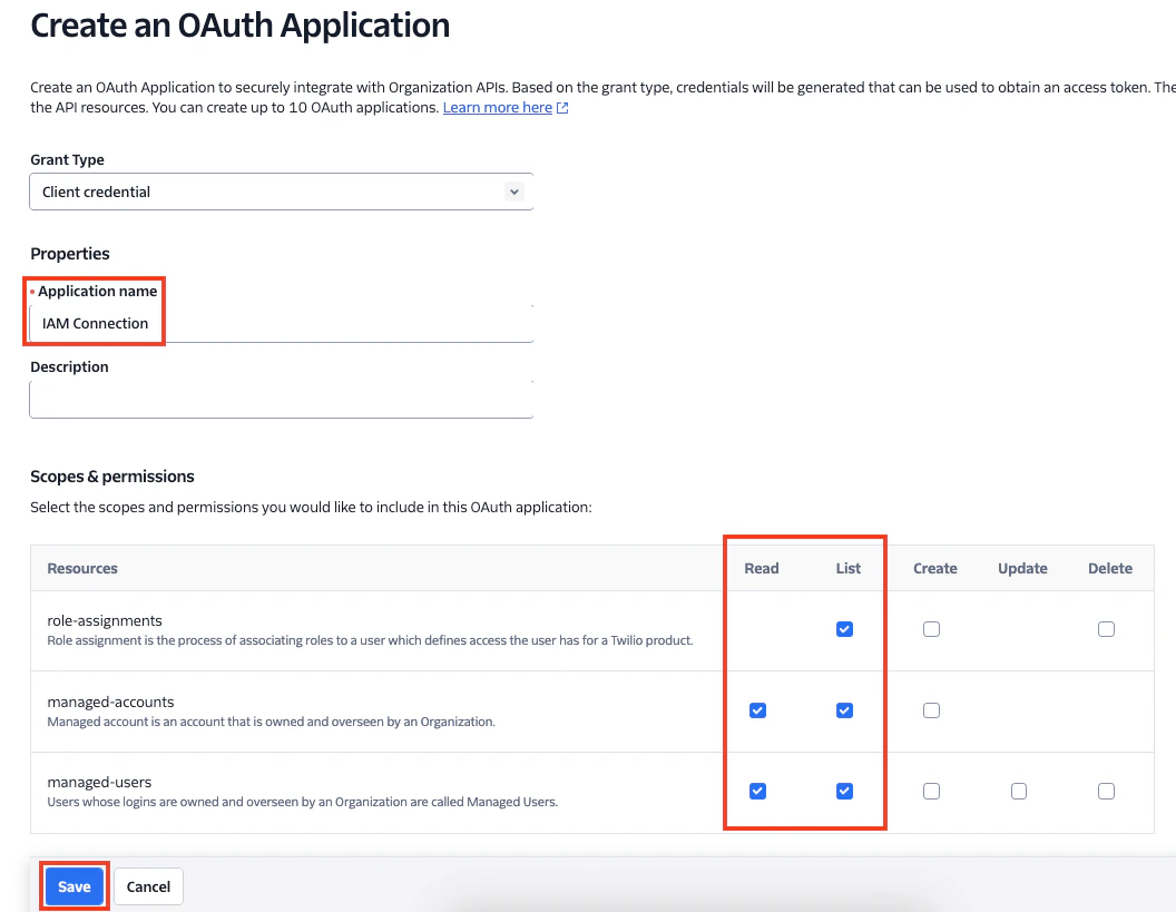 Select App Grant Type