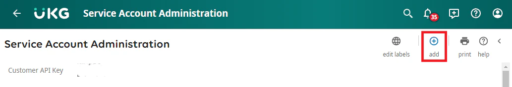Add Service Account