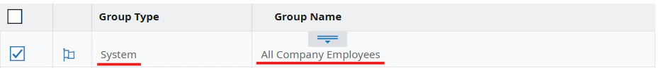 Account Groups - System Group Selection