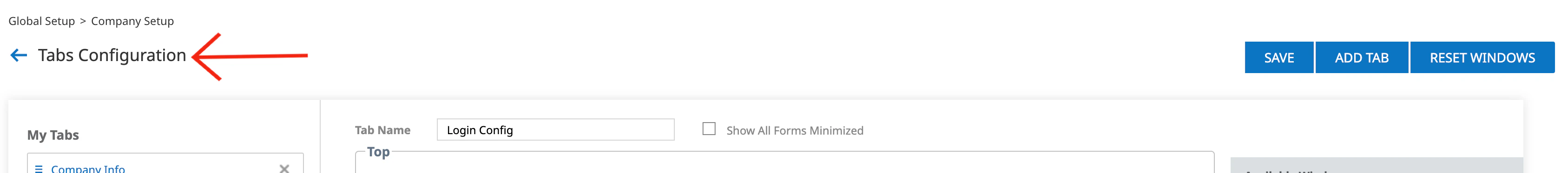 edit tabs tab