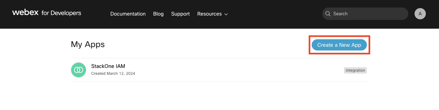Create a New App