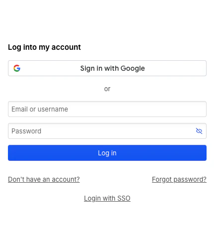 Log in
