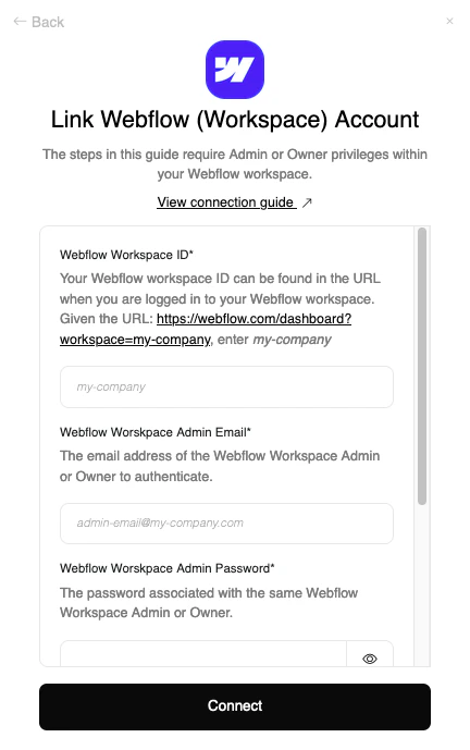 Enter Credentials
