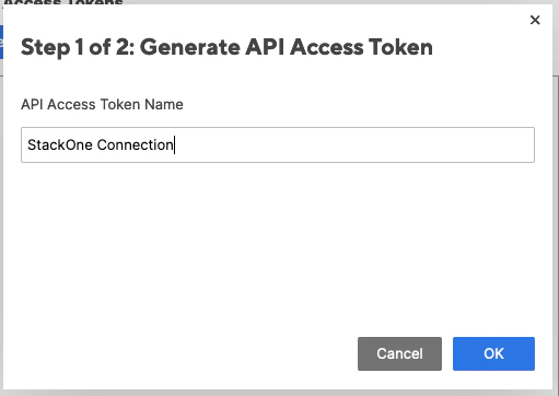 Enter Access Token Details