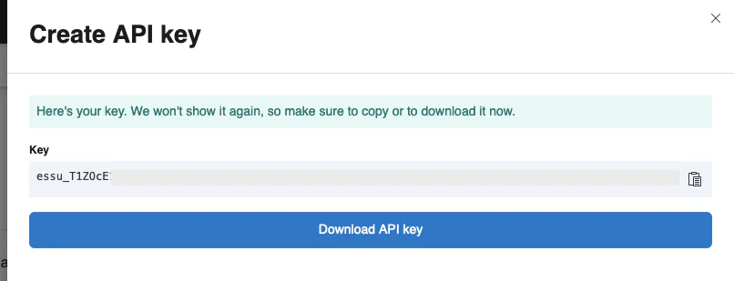 Copy API Key