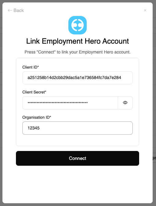 Enter Credentials
