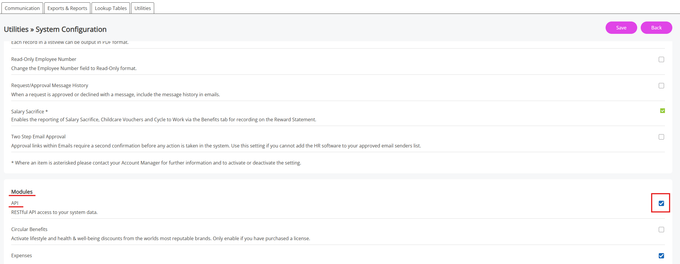Enable API Access
