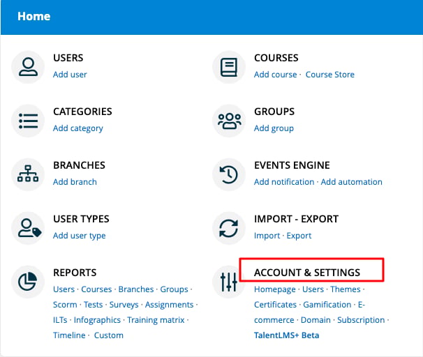 Account & Settings