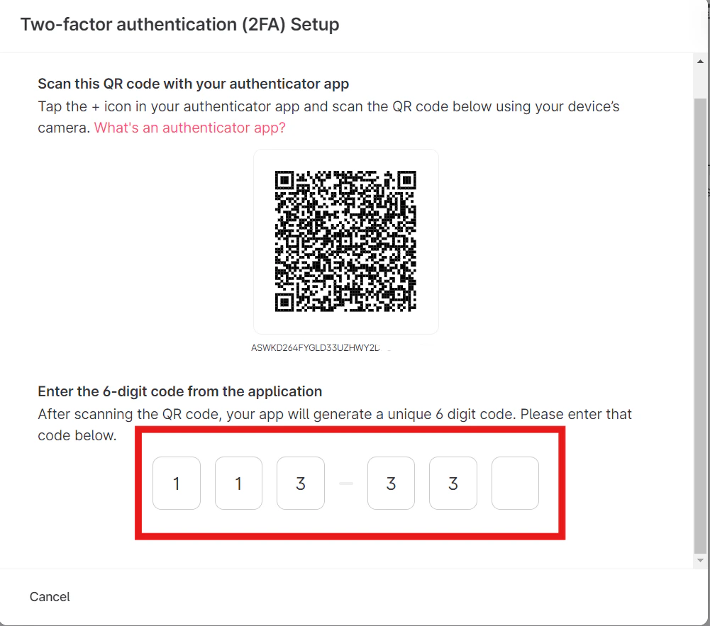 Authenticator Code