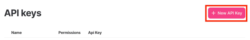 New API Key