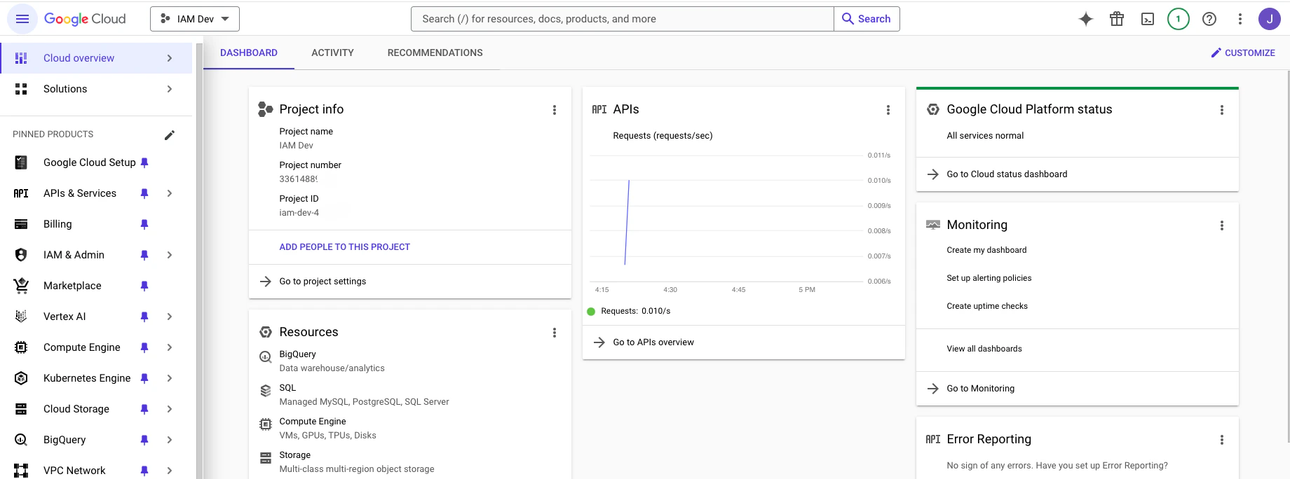 Navigate to the Google Cloud Console