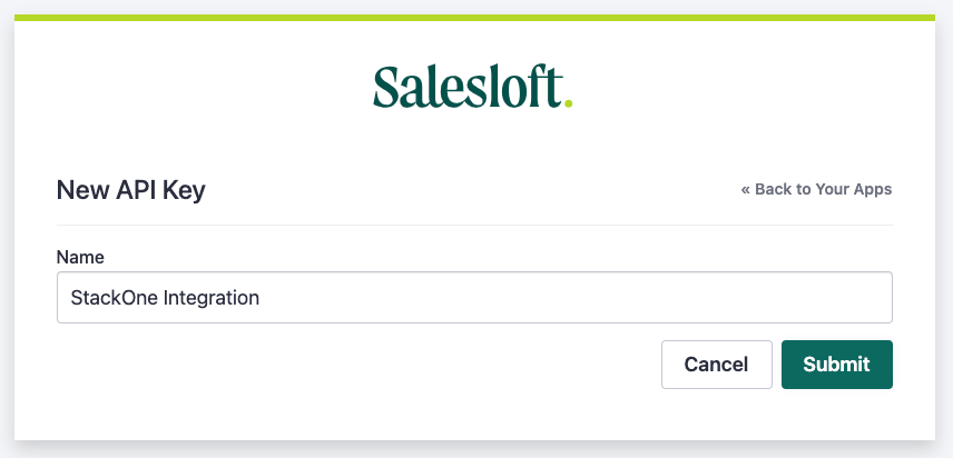 Enter API Key Details